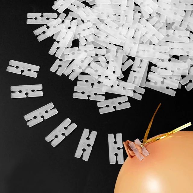 Main image of 200PCS H Shape Plastic Balloon Clips Ties for Wedding Birthday Party
