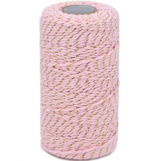 Alt view image 5 of 5 - Iridescent Multicolor and Black Cotton Twine String, 164 Feet, 2mm Thick, for Crafts, Gift Wrapping, Home Decor