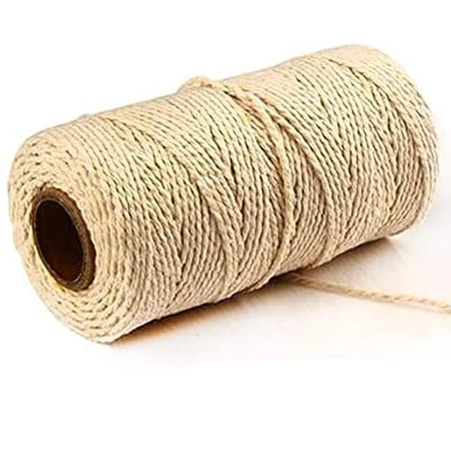 Alt view image 4 of 5 - (109 Yards/1.5mm/35 Colors Optional) Macrame Cord Craft Macramé Cotton Baker Twine Craft Making Knitting Cord Rope DIY Wedding Decor Supply Christmas Wrapping String Rope (Black)