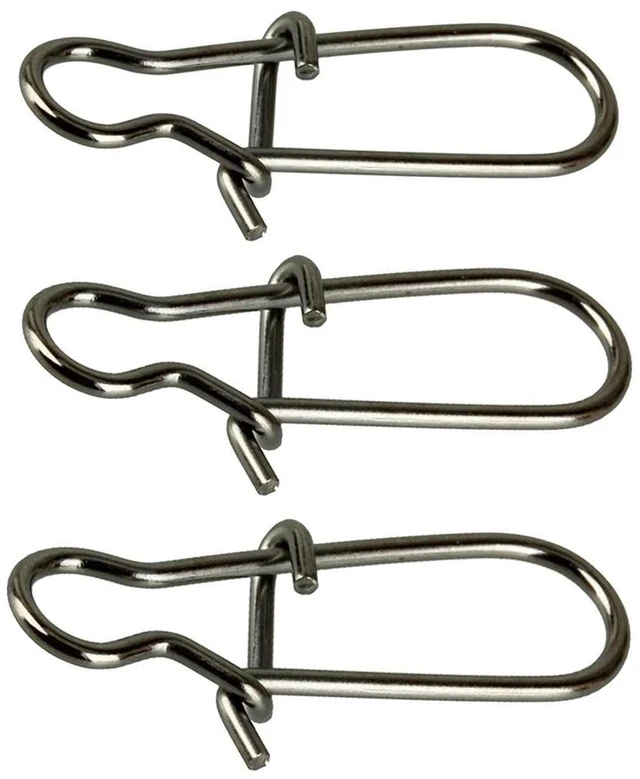 Main image of 100 Pack Duo Lock Snaps Size 0-8 Black Nice Snap Swivel Solid Rings Stainless Steel Fishing Tackle Kit - Test: 26LB-220LB