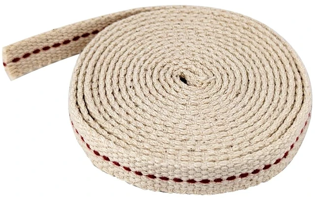Main image of 1 Roll Oil Lamp Wick - 6.5 Feet Roll, 1/2 Inch Flat Cotton Wick Replacement - Perfect for Oil Lamps, Lanterns, and Oil Burners (1/2 inch)