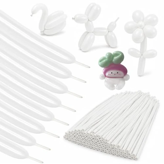 Alt view image 6 of 6 - Clear 260 Balloons, 50 Pack for Balloon Arch Tying and Animal Twisting
