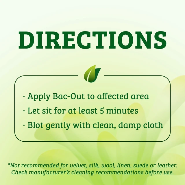 Alt view image 5 of 7 - Bac-Out Enzyme Cleaner Spray and Stain & Odor Remover for Pet Stains, Laundry, Diapers, Wine, Carpets, & More, Eco-Friendly, Non-Toxic, Lime Scent, 32 Ounces (Pack of 2)