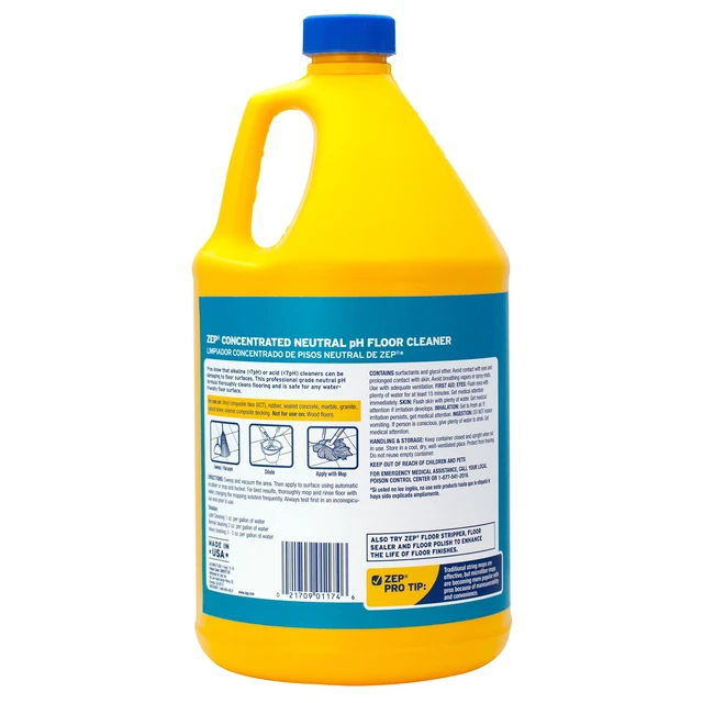Alt view image 3 of 7 - Neutral PH Industrial Floor Cleaner - 1 Gallon - ZUNEUT128 - Concentrated Pro Trusted All-Purpose Floor Cleaner (Pack of 2)
