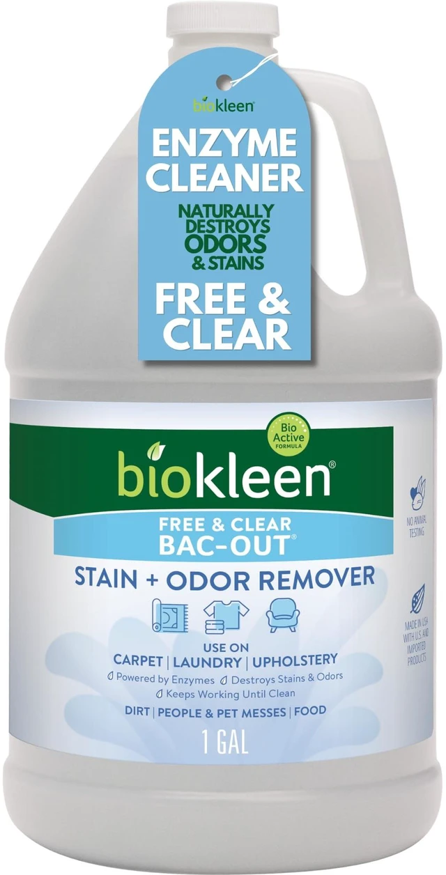 Main image of Bac Out Enzyme Cleaner, Stain & Pet Odor Eliminator, Unscented Pet Stain Remover for Carpet, Enzymatic Cleaner for Dog Urine, Cat Urine Enzyme Cleaner Destroyer, Eco-Friendly, Non-Toxic
