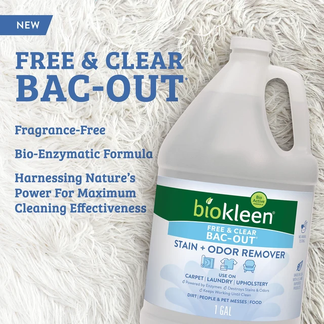 Alt view image 5 of 7 - Bac Out Enzyme Cleaner, Stain & Pet Odor Eliminator, Unscented Pet Stain Remover for Carpet, Enzymatic Cleaner for Dog Urine, Cat Urine Enzyme Cleaner Destroyer, Eco-Friendly, Non-Toxic