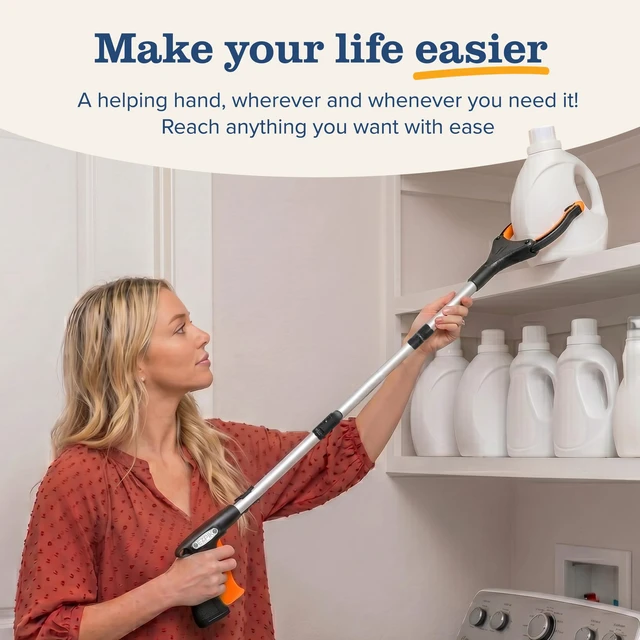 Alt view image 3 of 7 - New 2026 Pro 50" Foldable Grabber Reacher Tool for Seniors - Grabbers for Elderly Reaching Tool Heavy Duty Pickup Trash Picker Upper Equipment - Claw Grabber Stick for Reaching Aids
