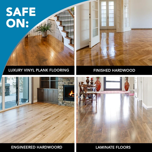 Alt view image 5 of 7 - Hardwood Floor Cleaner and Polish - Cleans Vinyl Tile, Solid, Laminate, Natural Shine, No Residue, Removes Scratches, Leaves Protective Layer, 1 Gallon Mop Soap & 32 Oz Restorer