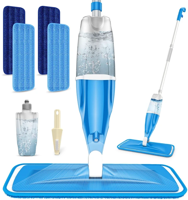 Main image of Spray Mop for Floors Cleaning: Hardwood Floor Mop Microfiber Wet Dust Mops Remove Pet Hair, 4 Washable Pads for Swiffer PowerMop, Flat Mop with Sprayer Lightweight, for Pet Kitchen Bathroom Tile Vinyl