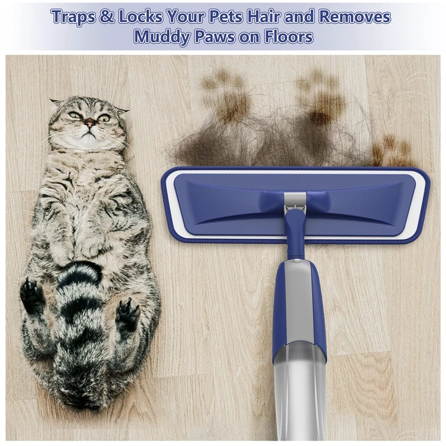 Alt view image 2 of 6 - Spray Wet Mops for Floor Cleaning: Hardwood Floor Mops with 2 Bottles 4 Washable Pads for Swiffer PowerMop, Flat Mop Multi-purpose, Commercial Dust Mops Refillable, for Tile Wood Laminate Vinyl