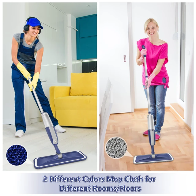 Alt view image 4 of 6 - Spray Wet Mops for Floor Cleaning: Hardwood Floor Mops with 2 Bottles 4 Washable Pads for Swiffer PowerMop, Flat Mop Multi-purpose, Commercial Dust Mops Refillable, for Tile Wood Laminate Vinyl