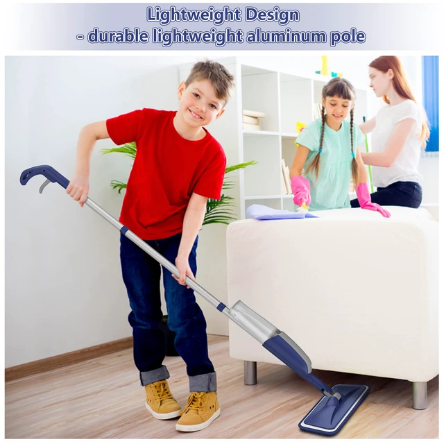 Alt view image 6 of 6 - Spray Wet Mops for Floor Cleaning: Hardwood Floor Mops with 2 Bottles 4 Washable Pads for Swiffer PowerMop, Flat Mop Multi-purpose, Commercial Dust Mops Refillable, for Tile Wood Laminate Vinyl