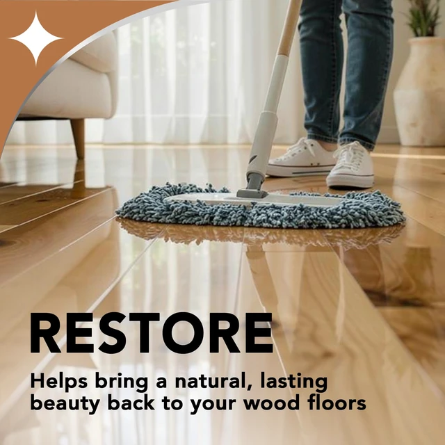 Alt view image 3 of 7 - Wood Floor Polish and Restorer 32 Oz Bundle - High-Traffic Hardwood Floor, Natural Shine, Removes Scratches, Leaves Protective Layer