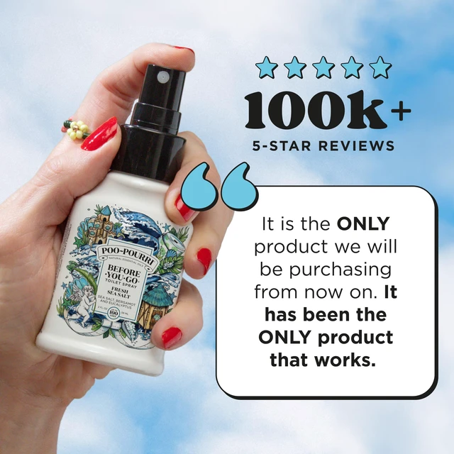 Alt view image 4 of 7 - Before-You-Go Toilet Spray,Fresh Sea Salt,4 Fl Oz,Up to 200 Uses,Bathroom Odor Deodorizer,Plant-Based with Essential Oils,for Home or Work,Sea Salt,Bergamot & Eucalyptus Scent,(Pack of 2)