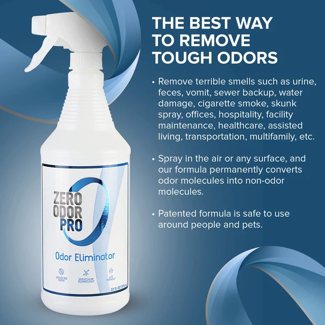 Alt view image 6 of 7 - Pro Commercial Strength Odor Eliminator, Room Deodorizer and Air Freshener, Trigger Spray, 32 oz, White/Blue