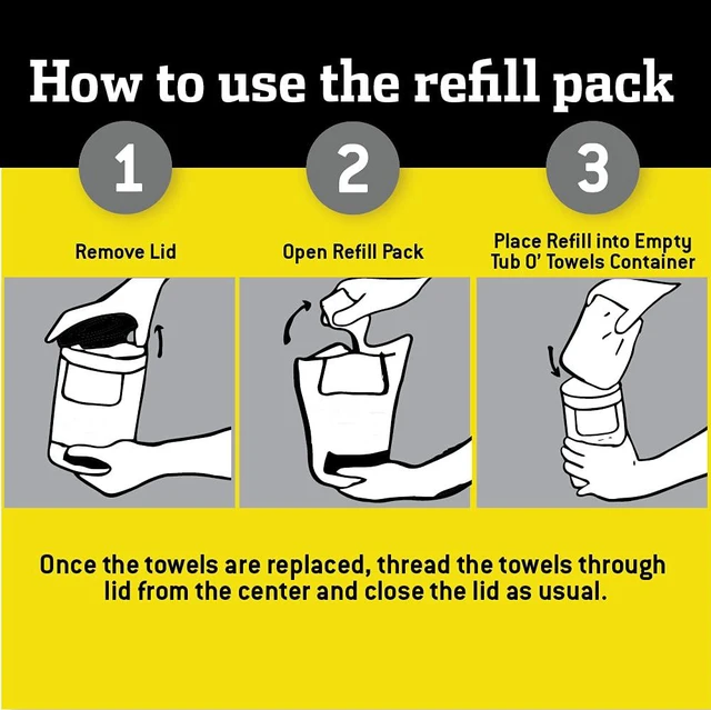 Alt view image 2 of 7 - Heavy Duty, 10" x 12", Multi-Surface Cleaning Wipes, 90-Count Canister & Refill Pack, White