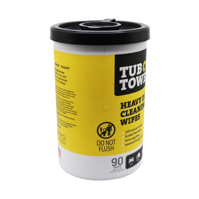 Alt view image 7 of 7 - Heavy Duty, 10" x 12", Multi-Surface Cleaning Wipes, 90-Count Canister & Refill Pack, White