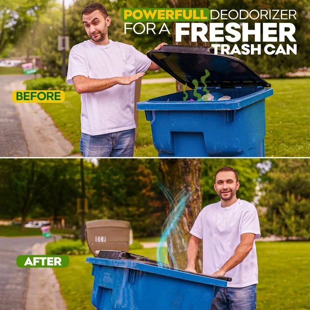 Alt view image 2 of 7 - Dumpster Defender - 1.5lbs Outdoor Trash Can Deodorizer & Liquid Waste Absorber (Made in USA) Biodegradable Trash Can Odor Eliminator - Powerful Garbage Deodorizer for Always-Fresh Bins - 7 Cups