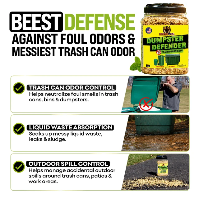Alt view image 6 of 7 - Dumpster Defender - 1.5lbs Outdoor Trash Can Deodorizer & Liquid Waste Absorber (Made in USA) Biodegradable Trash Can Odor Eliminator - Powerful Garbage Deodorizer for Always-Fresh Bins - 7 Cups