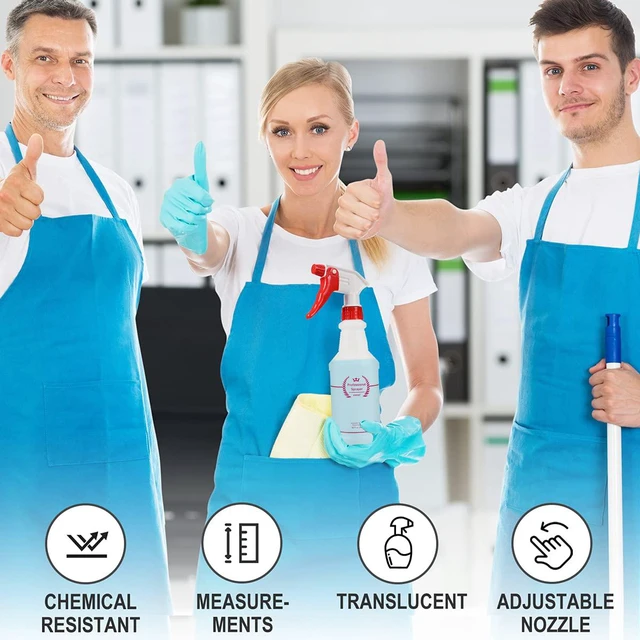 Alt view image 2 of 7 - Empty Spray Bottles, Heavy Duty Sprayer, Mist & Stream, 4 Pack 16 Oz Professional Spray Bottle, Leak-Proof, Better Trigger, Measurements, All-Purpose for Cleaning Solutions, Planting, Detailing