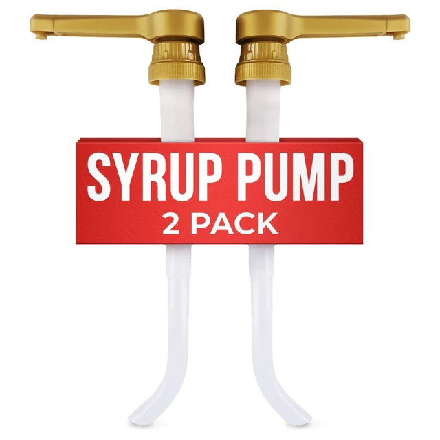 Main image of 2 Pcs Sauce Pump Dispenser for Home Bar and Cafe Compatible with Torani, DaVinci (64oz), and Ghirardelli (87-90oz) Bottles; 0.5 oz Each Press; Pump for Coffee Syrup Bottles
