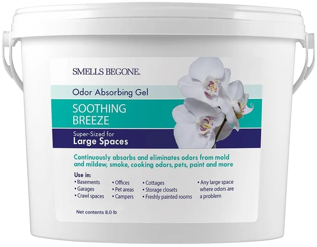 Main image of 1-Gallon Gel Odor Eliminator High-Capacity, Long-Lasting Absorber for Large Basements, Garages, Workshops & Commercial Areas Removes Tough Odors with Essential Oils (Soothing Breeze)