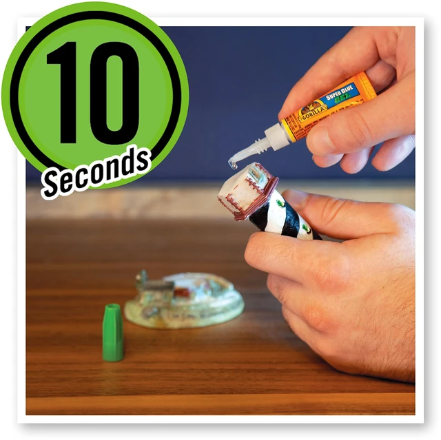Alt view image 5 of 6 - Super Glue Gel, Clear, Four 3 g Tubes, 2-Pack, All Purpose Fast Setting, Ideal for Projects and Repairs, No-Run Formula, Anti-Clog Cap, Dries in 10-45 Seconds