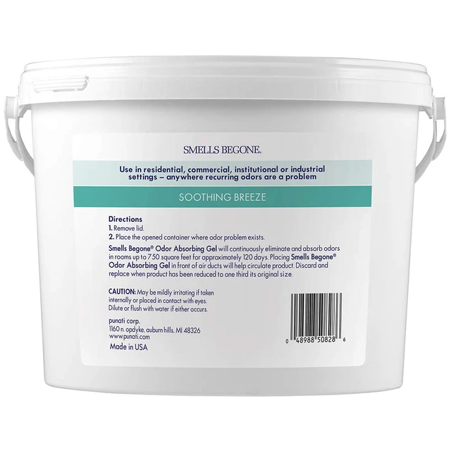 Alt view image 2 of 7 - 1-Gallon Gel Odor Eliminator High-Capacity, Long-Lasting Absorber for Large Basements, Garages, Workshops & Commercial Areas Removes Tough Odors with Essential Oils (Soothing Breeze)