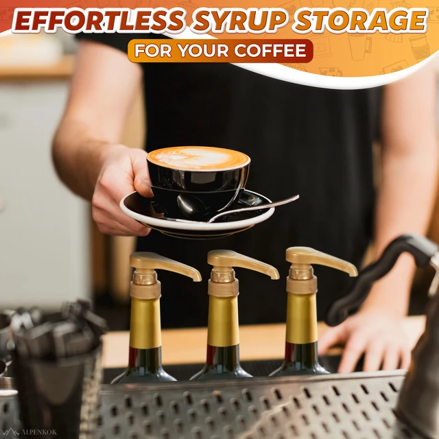 Alt view image 2 of 7 - 26 Pcs Coffee Syrup Pump, Compatible with Skinny, Torani, Davinci Syrup Pump for 25.4 Oz (750ml) Glass Bottles; Dispenses 0.3 Oz; Coffee Bar Accessories & Dirty Soda Bar Supplies