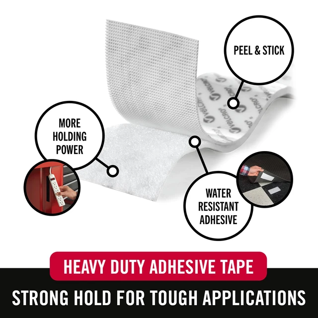 Alt view image 2 of 7 - 90198 Industrial Strength | Indoor & Outdoor Use | Superior Holding Power on Smooth Surfaces | Size 15ft x 2in | Tape, White - Pack of 1
