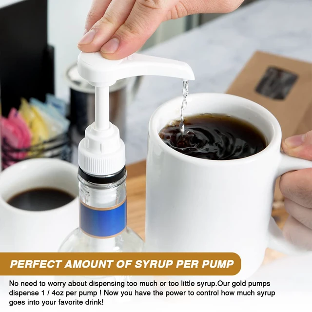 Alt view image 5 of 7 - 20 Pcs White Coffee Syrup Pump Compatible with 25.4Oz/750ml Bottles Syrup Dispenser Pumps, Great for Home & Coffee Bar, Drinking Mixes, Tea, Beverage, Cocktails, Syrup Bottles, Plus Spoons