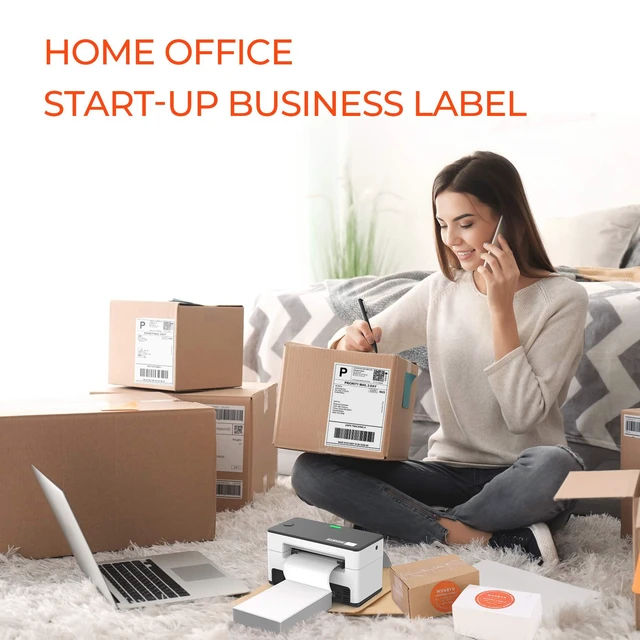 Alt view image 5 of 6 - 4x6 Inch Thermal Labels, 1000 Labels/2 Stacks(500 Pcs per Stack) 4"x6" Fanfold Shipping Labels, No BPA and BPS, Print Clear and Sharp, Strong Adhesive, Compatible with Most Thermal Printers