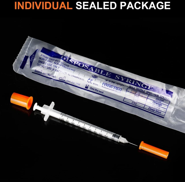 Alt view image 2 of 7 - 1ml 30G 5/16IN Jeringa, Individually Wrapped, Box of 100