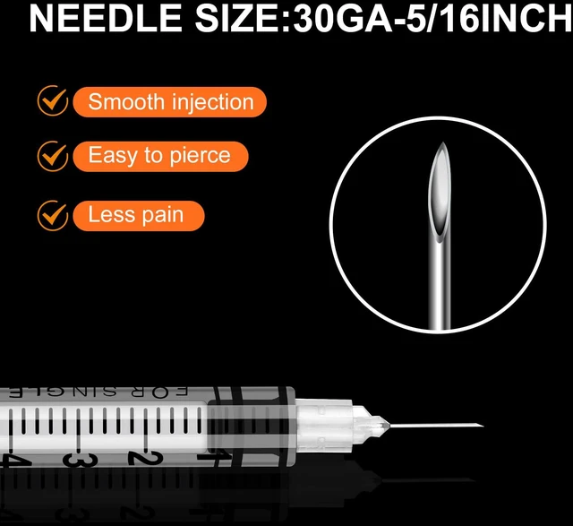 Alt view image 4 of 7 - 1ml 30G 5/16IN Jeringa, Individually Wrapped, Box of 100