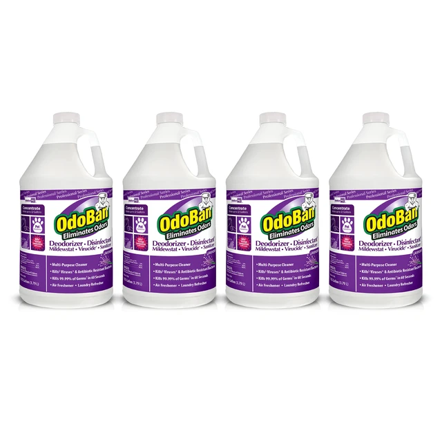 Main image of Professional Disinfectant and Odor Eliminator Concentrate, Made in the USA, Lavender Scent, 4-Pack, 1 Gallon Each