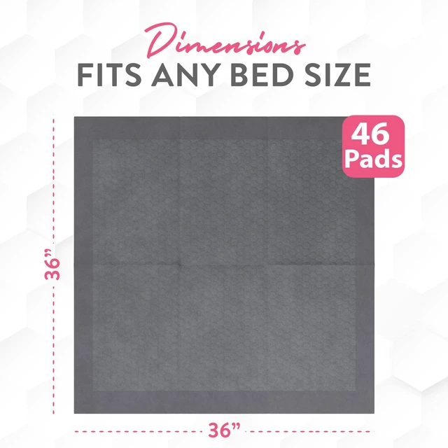 Alt view image 6 of 7 - Extra Large Super Absorbent Disposable Bed Pads for Chronic Incontinence Ultra Thick and Absorbent Bed Pads Disposable Adult | Pee Pads for Adults (Gray 36" x 36")