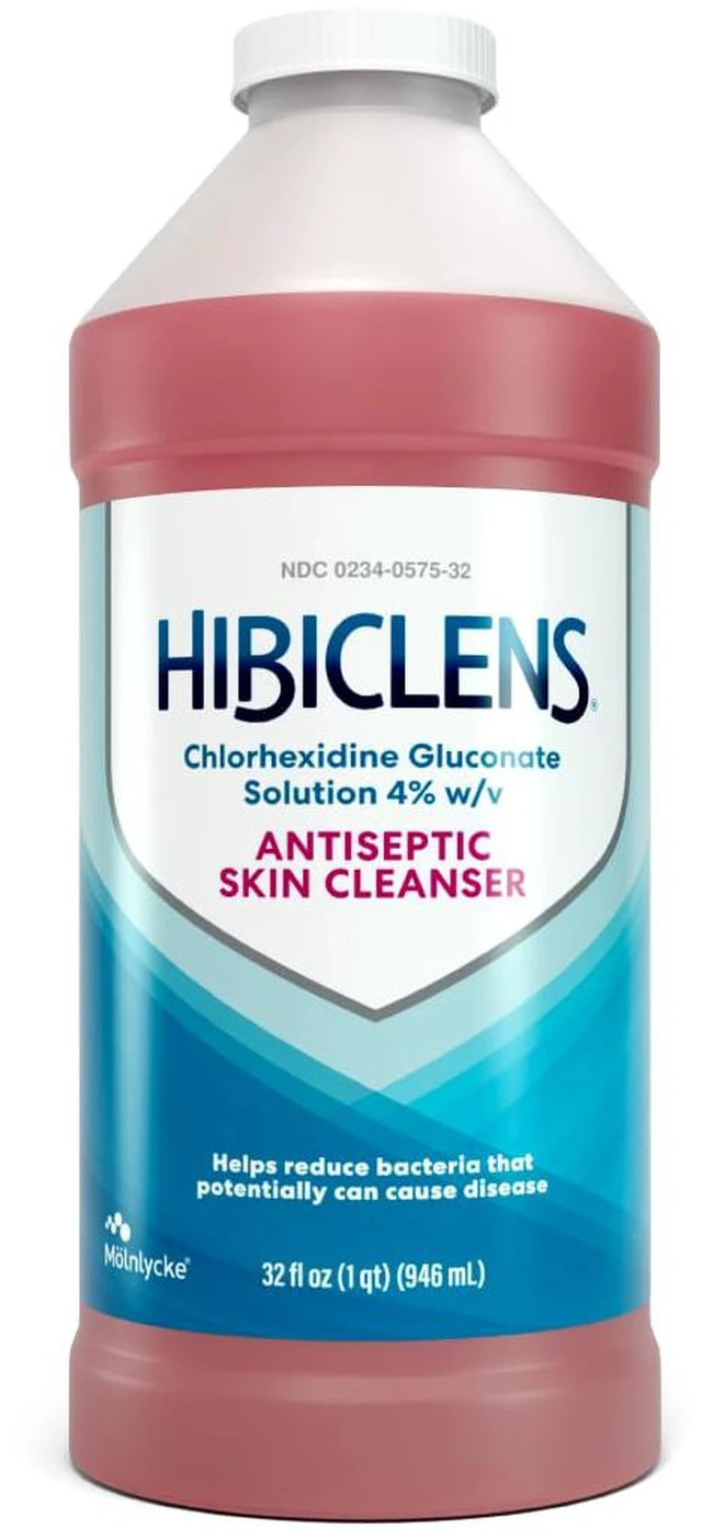 Main image of Antimicrobial and Antiseptic Soap and Skin Cleanser 32 oz for Home and Hospital 4% CHG, Packaging May Vary