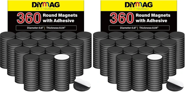 Main image of Magnets with Adhesive Backing, 360P Flexible Fridge Magnetic Dots (Pack of 2)