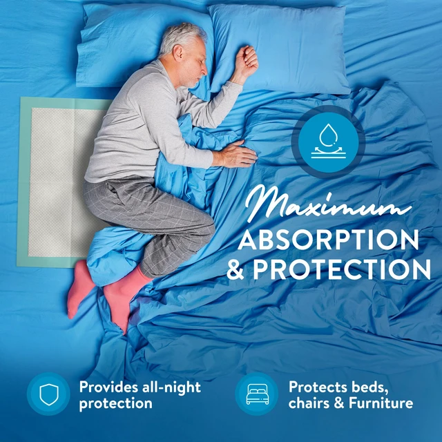 Alt view image 2 of 7 - Super Absorbent Disposable Bed Pads for Chronic Incontinence Ultra Thick and Absorbent Bed Pads Disposable Adult | Pee Pads for Adults (36" X 36" Pack of 50) XX Large