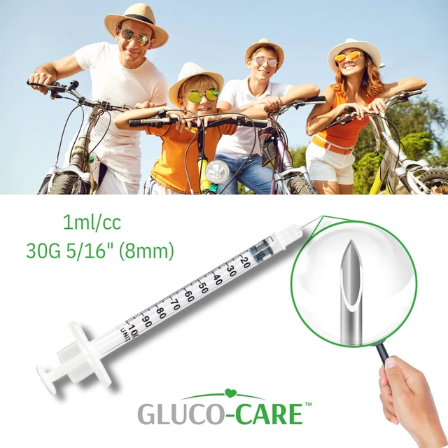 Alt view image 4 of 7 - 1 ml/cc Syringes 30G x 5/16 (8mm), Orange Cap, 100/box Fine Tip, Home & Lab Use, Clear Barrel, Bold Scale, Smooth Plunger Movement with back-end stopper, Leak-Proof Design