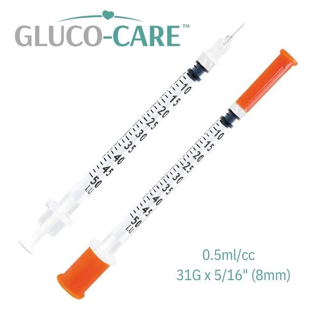 Alt view image 2 of 7 - 0.5 ml/cc Syringes 31G x 5/16 (8mm), 100/box Fine Tip, Home & Lab Use, Clear Barrel, Bold Scale, Smooth Plunger Movement with back-end stopper, Leak-Proof Design