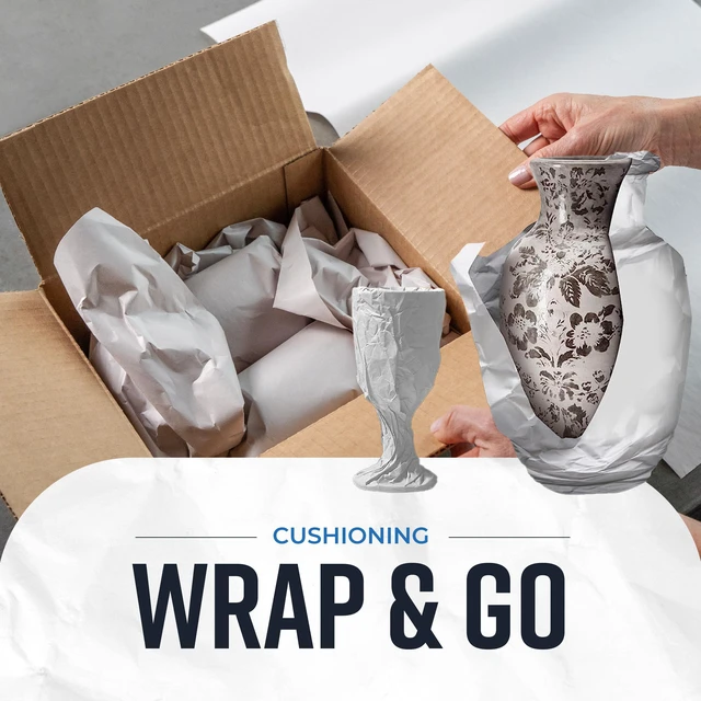 Alt view image 3 of 7 - Large Packing Paper, 24" x 36", 160 Sheets, 10 lbs, Made in USA Recyclable Newsprint Paper for Moving, Shipping, Wrapping Dishes & Fragile Items, Pet Cage Liners