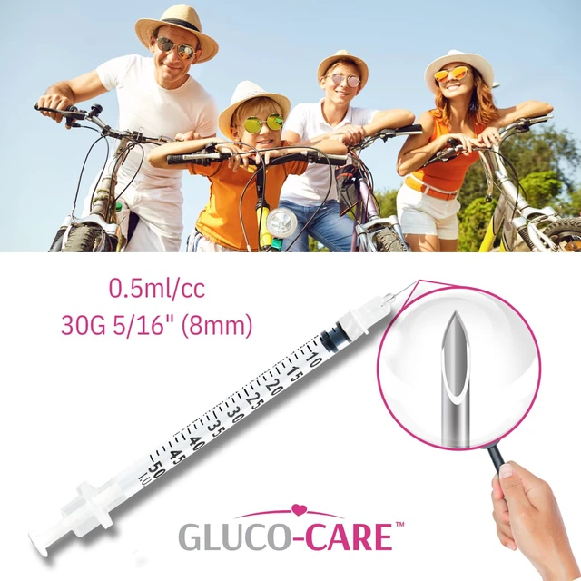 Alt view image 3 of 7 - 0.5 ml/cc Syringes 30G x 5/16 (8mm), 100/box Fine Tip, Home & Lab Use, Clear Barrel, Bold Scale, Smooth Plunger Movement with back-end stopper, Leak-Proof Design