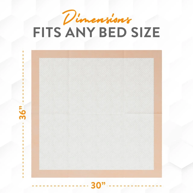 Alt view image 6 of 7 - Extra Large Super Absorbent Disposable Bed Pads for Chronic Incontinence Ultra Thick and Absorbent Bed Pads Disposable Adult | Pee Pads for Adults (30" X 36" Pack of 50)