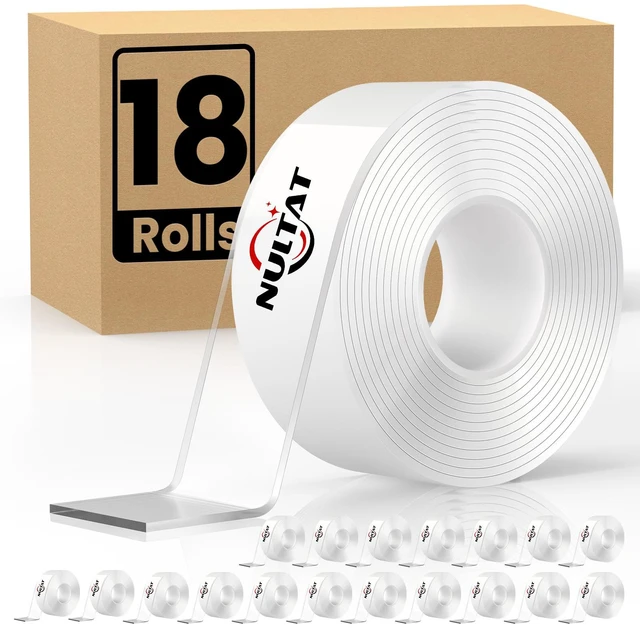 Main image of 180 FT Double Sided Tape Heavy Duty, 1.18" x 120" Nano Double Stick Tape, Removable, Washable, Reusable Adhesive Tapes for Wall, Clear Multipurpose Two Sided Tape(180 Feet)