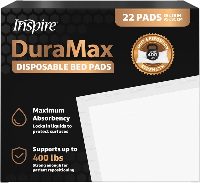Main image of Extra Large Super Absorbent Disposable Bed Pads for Incontinence Ultra Thick and Absorbent Bed Pads Disposable Adult | Puppy Pads | Pee Pads for Adults (Duramax 36" x 36")