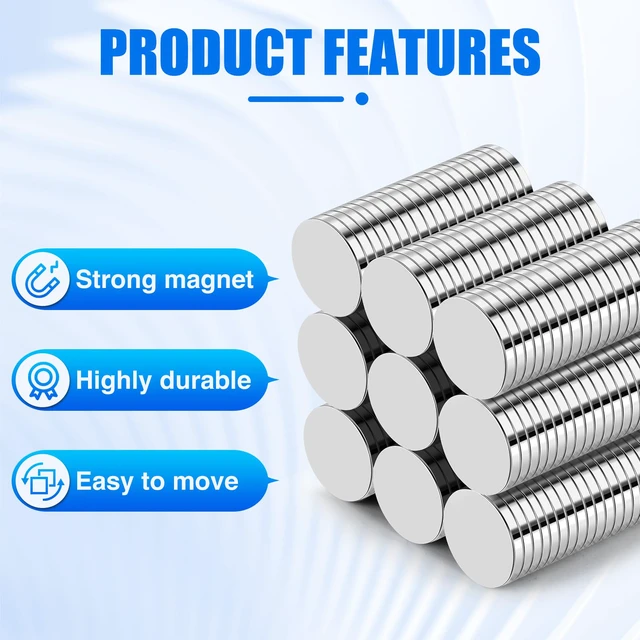 Alt view image 4 of 6 - 150Pcs Small Refrigerator Magnets, 15x2mm Round Rare Earth Magnet Mini Tiny Neodymium Strong Magnets for Refrigerator, DIY, Crafts, Kitchen and Office