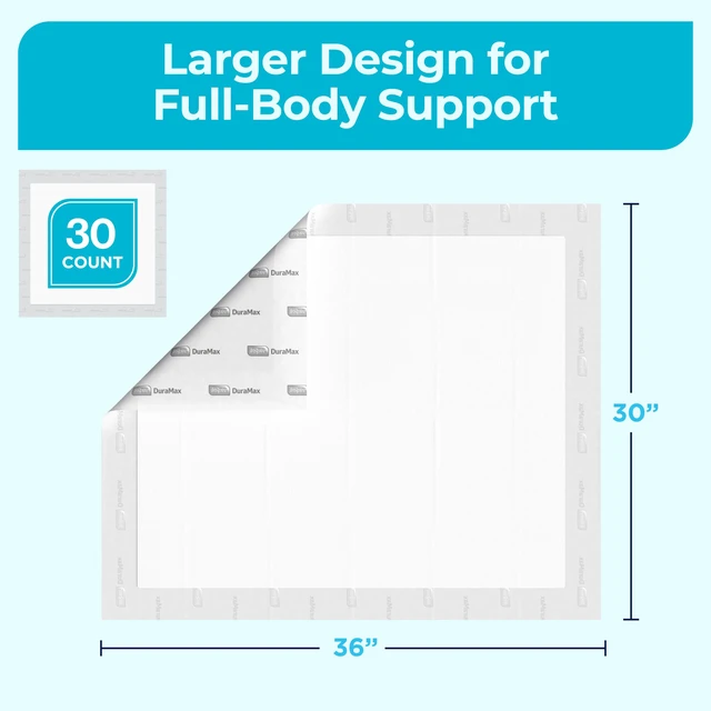 Alt view image 6 of 7 - Extra Large Super Absorbent Disposable Bed Pads for Incontinence Ultra Thick and Absorbent Bed Pads Disposable Adult | Puppy Pads | Pee Pads for Adults (Duramax 30" x 36")