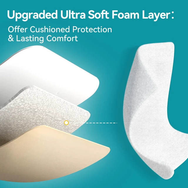 Alt view image 5 of 7 - Silicone Foam Dressing 4X8 Large Bandages for Elbow Shoulder Knee
