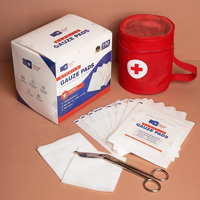 Alt view image 6 of 6 - 100pc Large Sterile Pads 4x4 Sterile for Wounds Bulk - 12ply Woven Sponges - USP IV Breathable Mesh 4x4 Pads Sterile for Enhanced Absorption - First Aid Medical